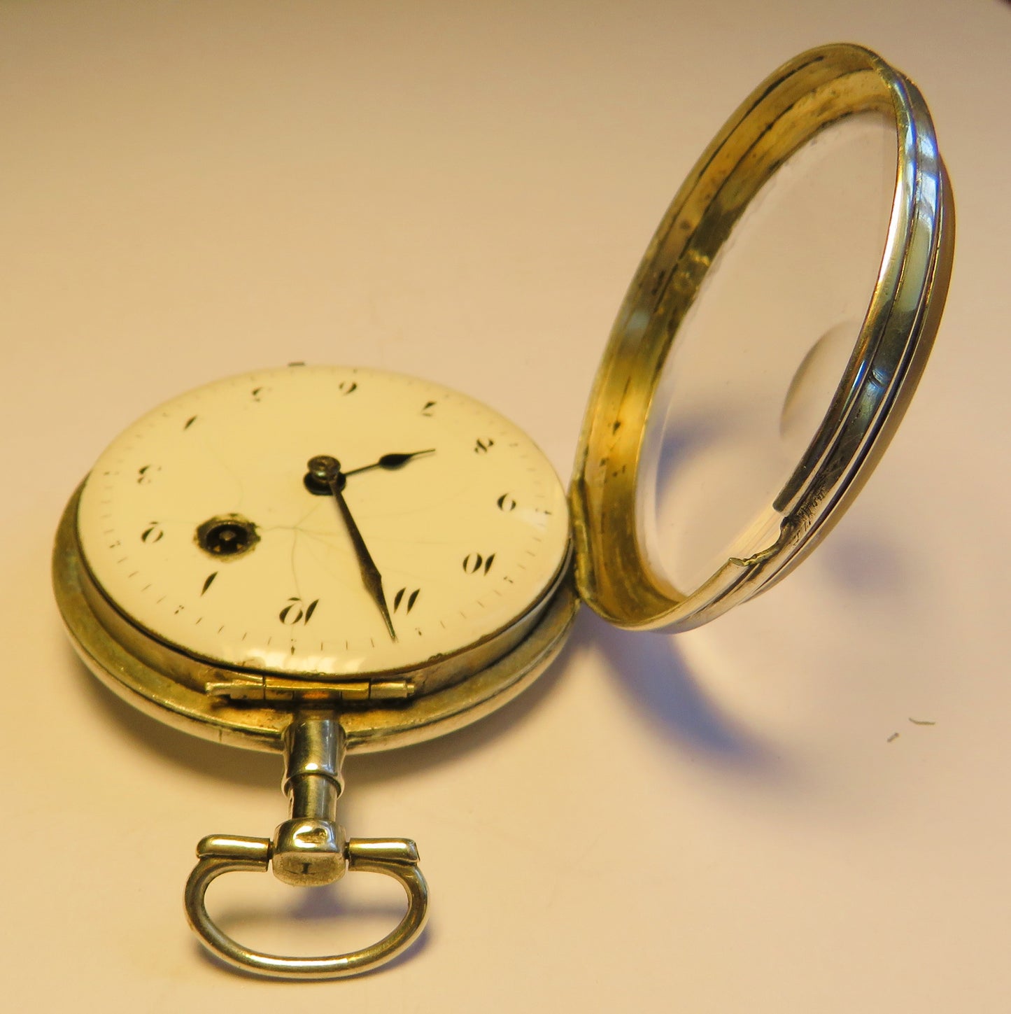 Coulin Jacques in Geneva spindle pocket watch silver approx. 1795 - working