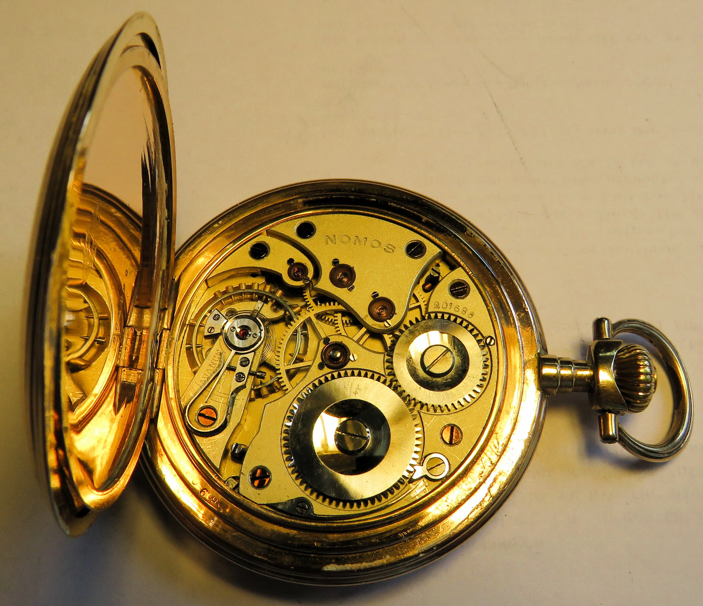 Nomos Guido Müller Glashütte Finest Gilt Men's Pocket Watch circa 1920
