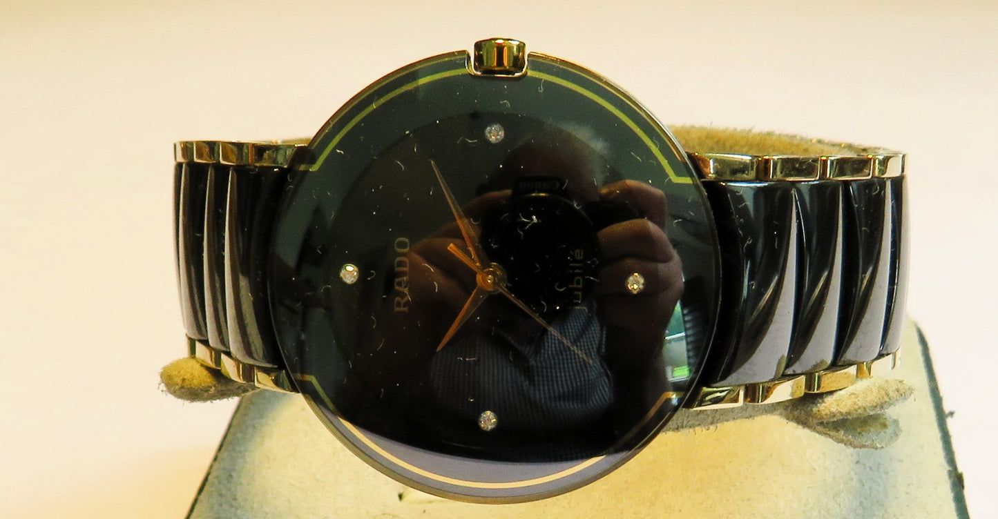 Rado Diastar Jubilé Ceramica Brilliant unisex wristwatch in full set, original packaging, papers
