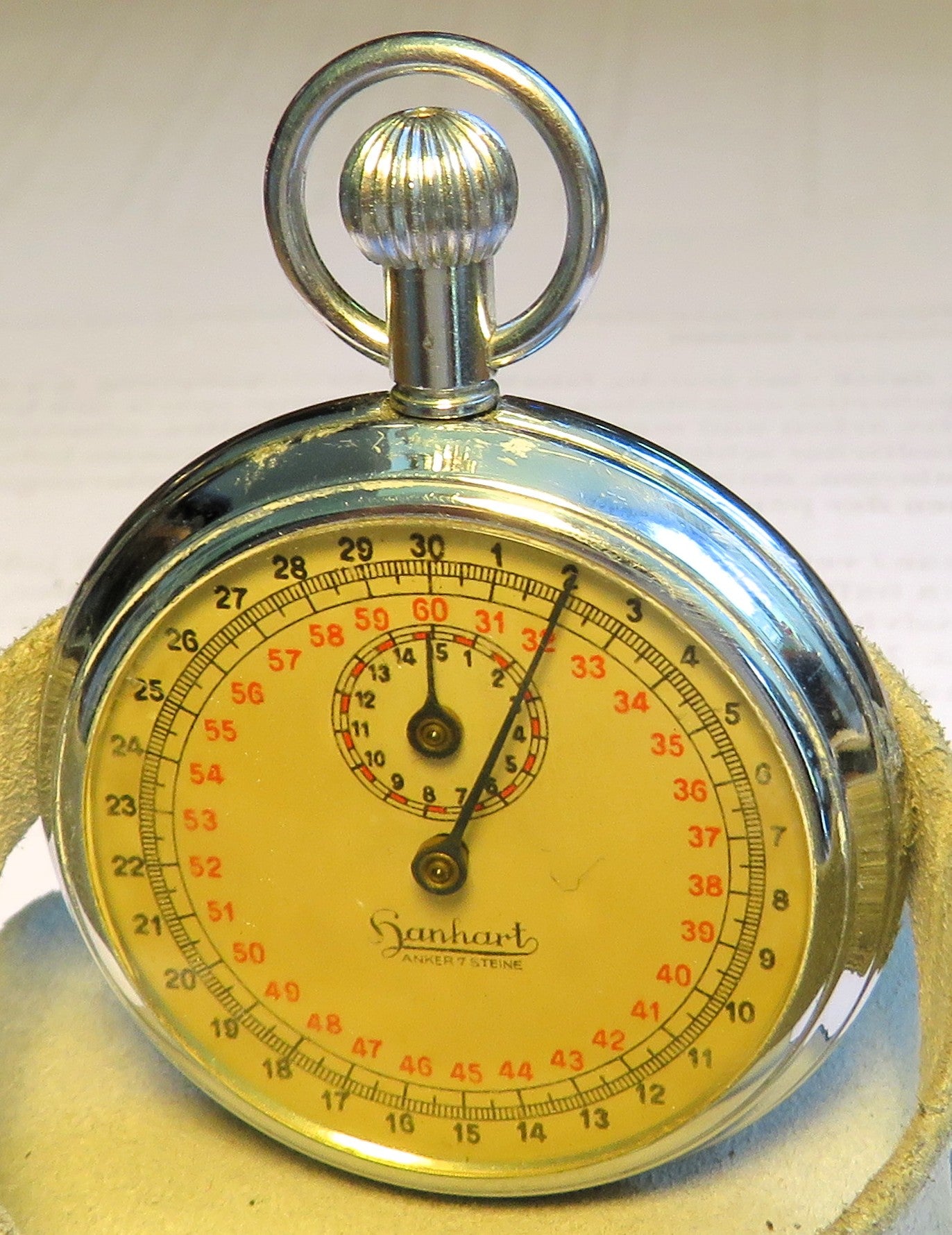 Hanhart Torpedo laufzeit Stoppuhr WK 2 authentisch signiert
