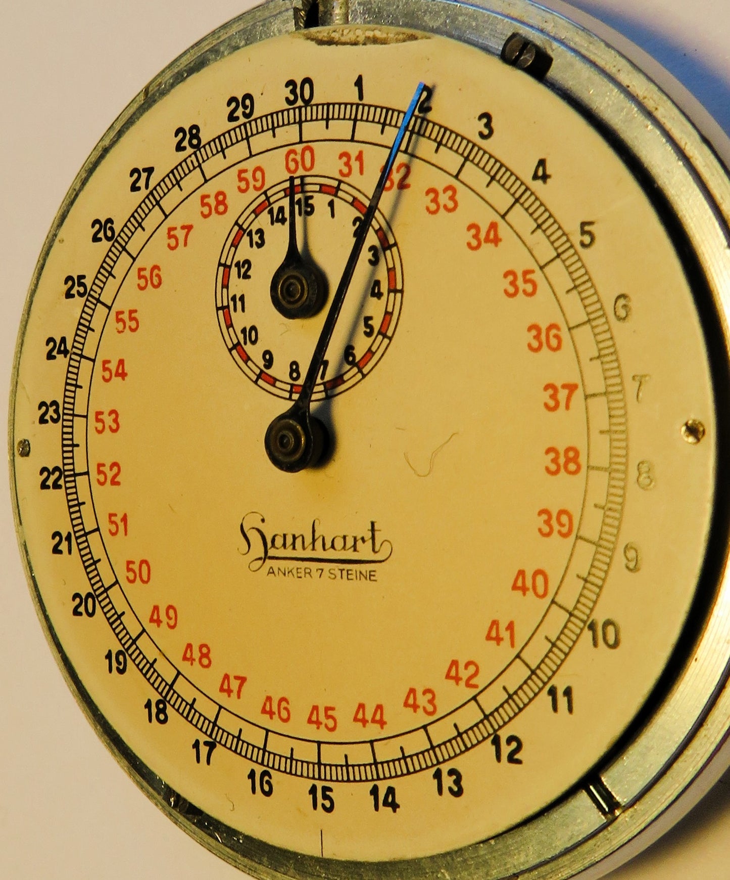 Hanhart Torpedo laufzeit Stoppuhr WK 2 authentisch signiert