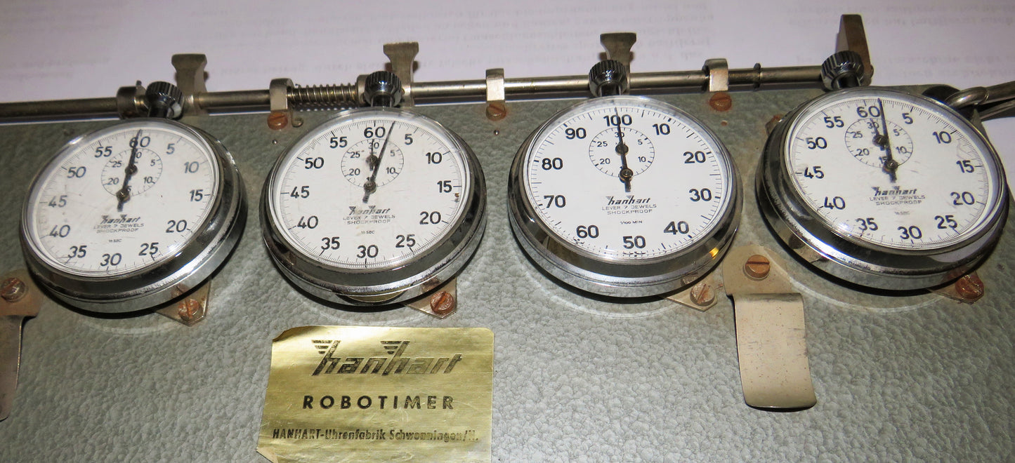 Robotimer Rallye orig. Hanhart Additionsstopper with 5 spare parts donors and orig. strap