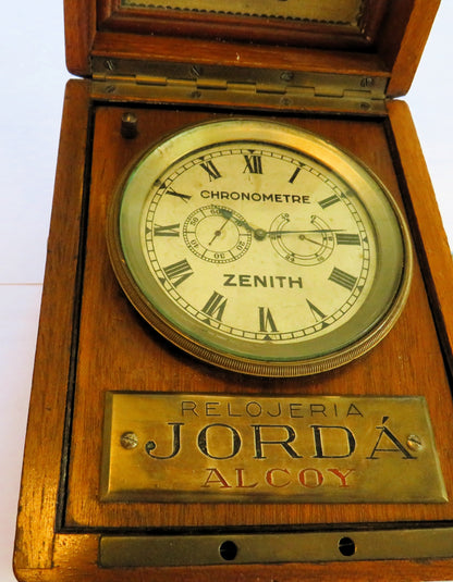 Seltenster Zenith Schiffschronometer Hora Oficial 1900 Gangreserve Holzbox