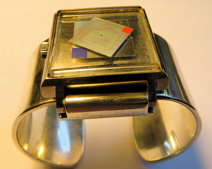 Heinz Te Laake Kinetic Art 925 Sterling Silver Designer Wristwatch Hand-Signed