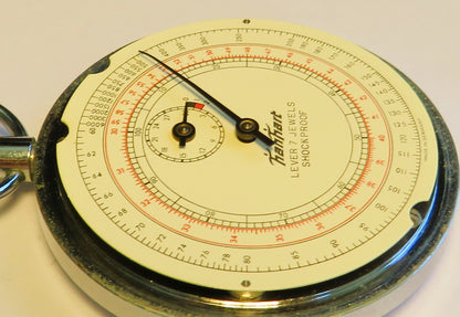 Hanhart Torpedo Running Time Artillery Stopwatch Bund ca. 1960 Fullset Box Papers