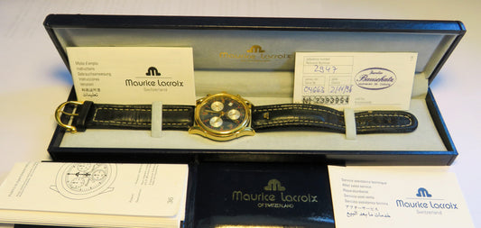 Maurice Lacroix Luxury Men's Chronograph Quartz ETA Movement Full Set Les Classiques