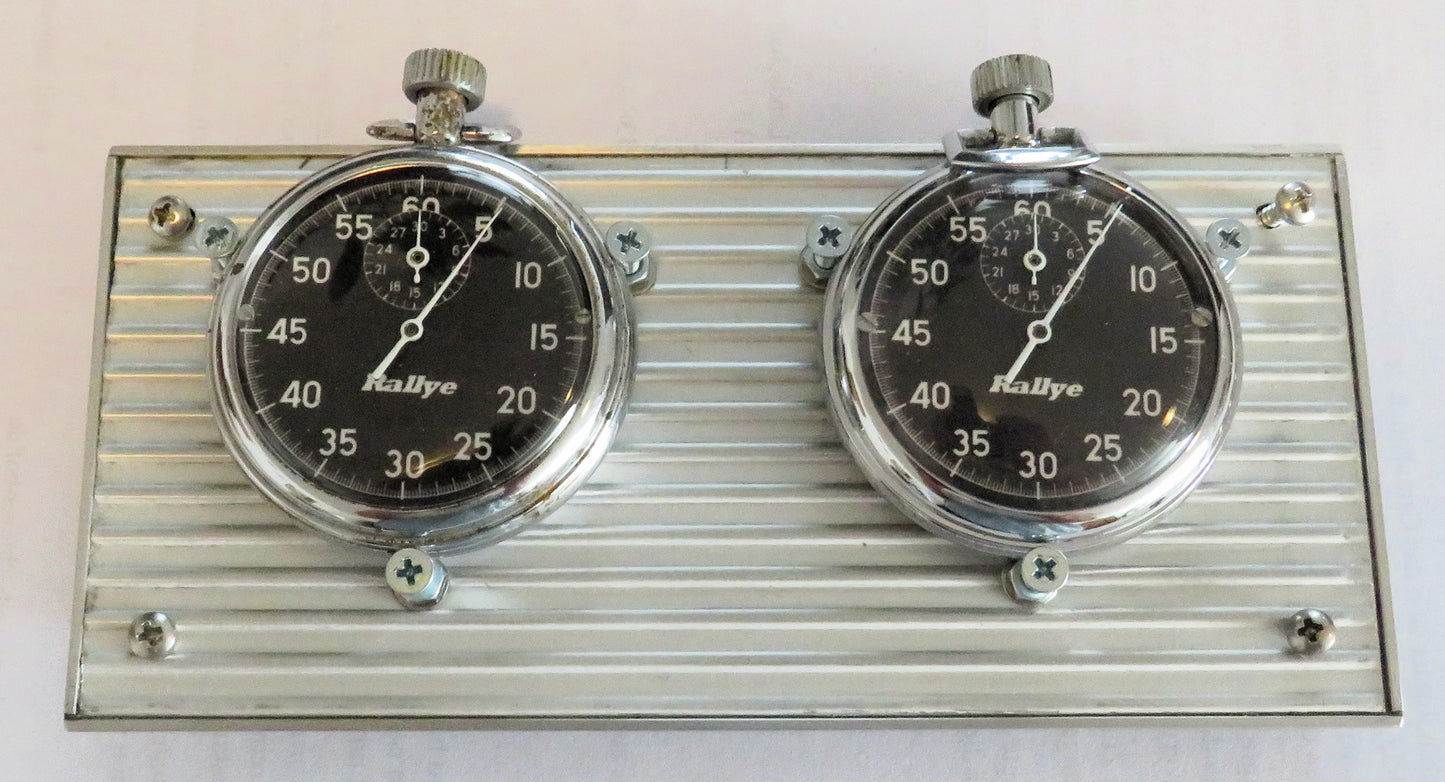 Rally Race Stopwatch Timer Dashboard 2 Stopwatches Set Motorsport