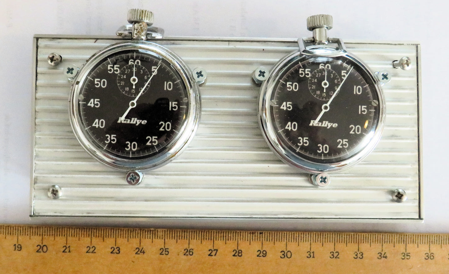 Rally Race Stopwatch Timer Dashboard 2 Stopwatches Set Motorsport