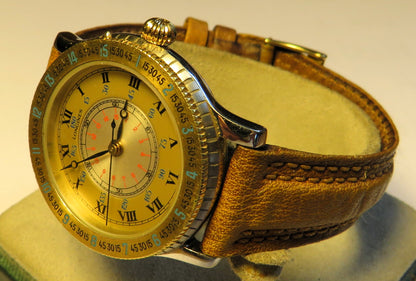 Longines Lindbergh unisex Stundenwinkel Uhr Hour Angle L 628.1 mass. Goldlünette