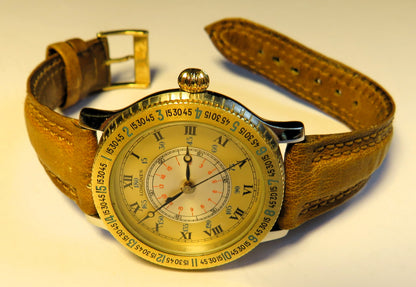 Longines Lindbergh unisex Stundenwinkel Uhr Hour Angle L 628.1 mass. Goldlünette