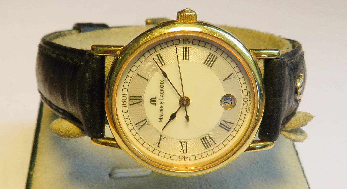 Maurice Lacroix Luxus Damen Armbanduhr Quarz Edelstahl Datum Masterpiece