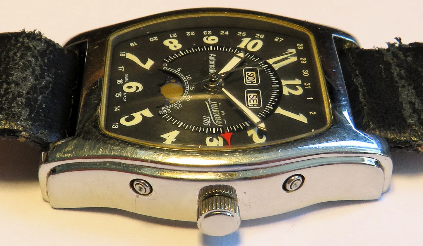 Dubois & Fils Luxury Men's Automatic Day / Date Moonphase Wristwatch Original Packaging