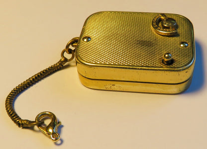 Reuge St. Croix Music Box Keychain Estate of Gabriela Grillo 1976