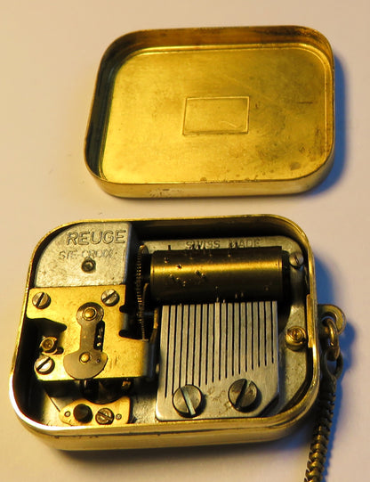 Reuge St. Croix Music Box Keychain Estate of Gabriela Grillo 1976