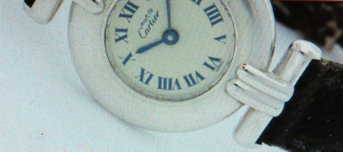 Must de Cartier Women's Luxury Watch Quartz 925 Sterling Silver Sapphire Carbon