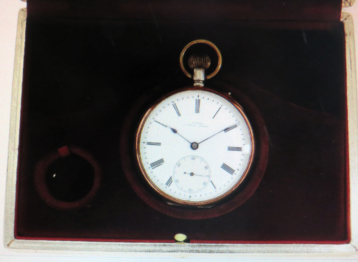 Julius Assmann Glashütte pocket watch c. 1883 in facsimile original case