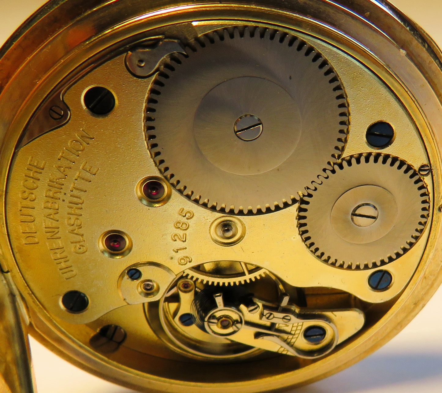 A. Lange &amp; Söhne Glashütte DUF 14K 585 Gold Lepine Men's Pocket Watch 1890