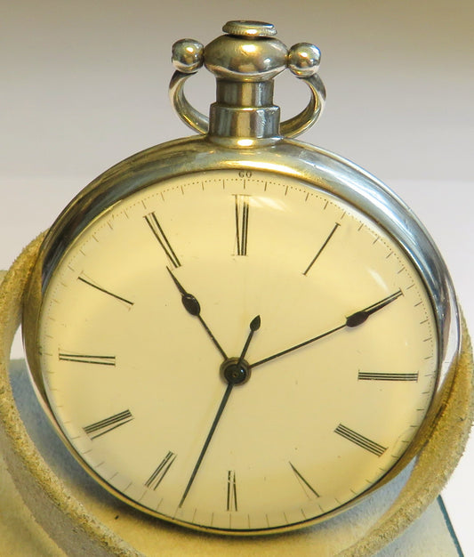 700 silver ornate watch observation clock, deck observation chronograph with central seconds.