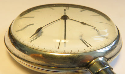 700 silver ornate watch observation clock, deck observation chronograph with central seconds.