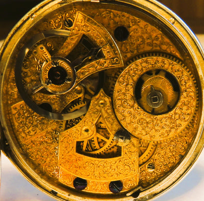 700 silver ornate watch observation clock, deck observation chronograph with central seconds.