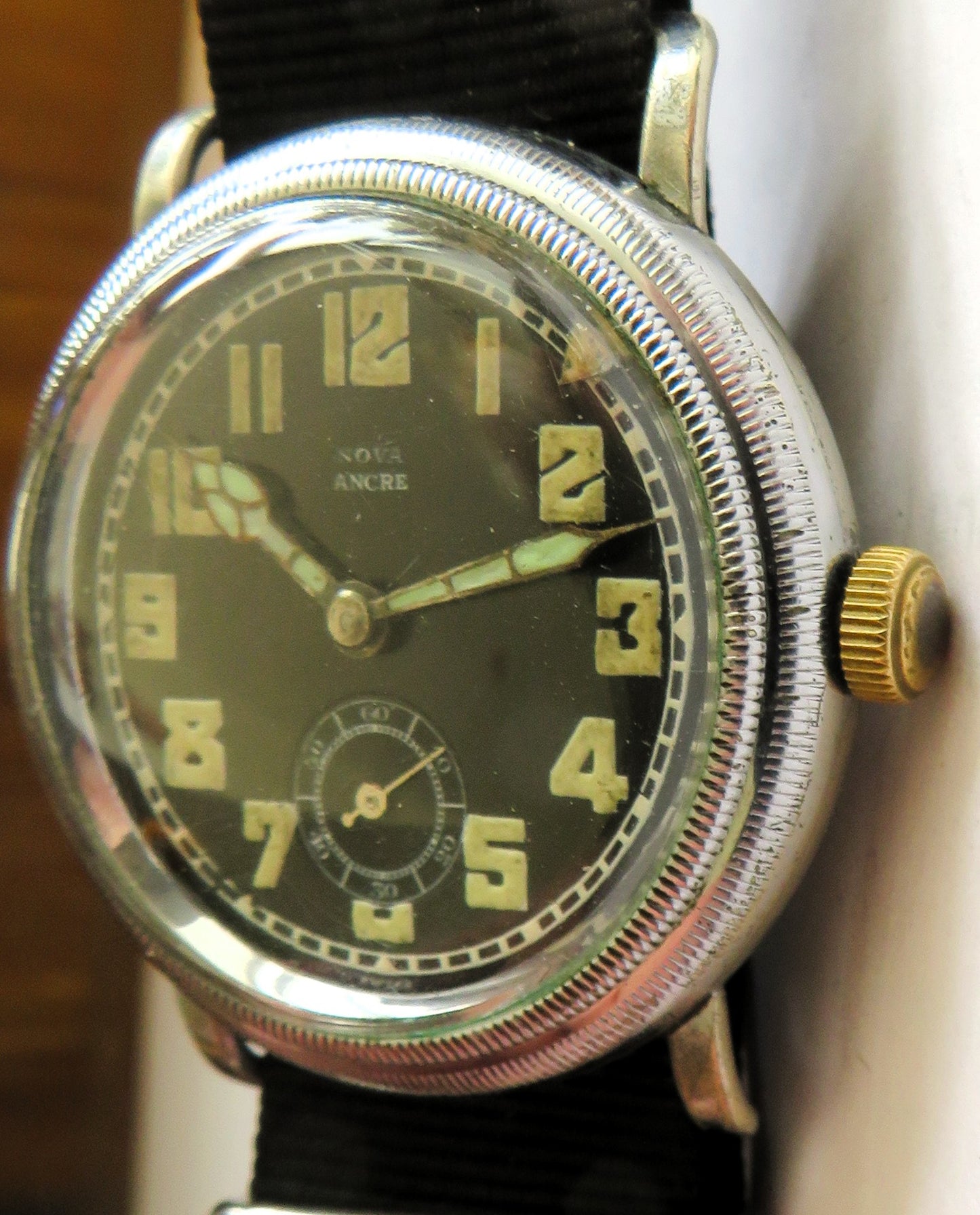 Nova Ancre Anton Schild 153 early arrow index pilot's watch Reichsluftwaffe 1930