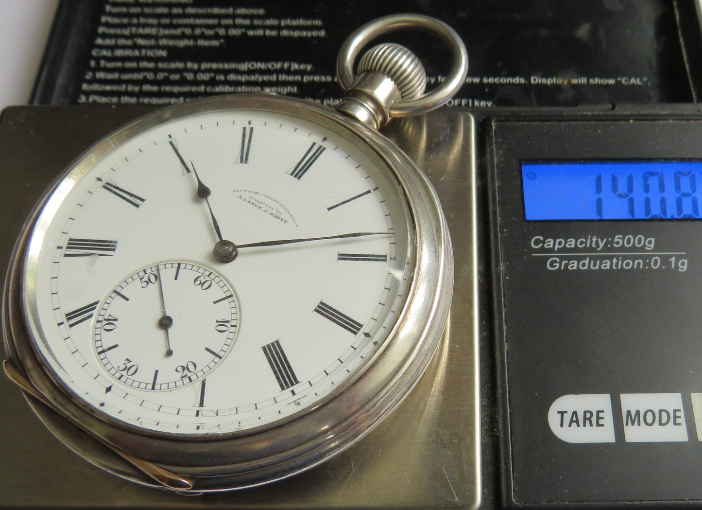 A. Lange & Söhne 1923 B - Uhr Kriegsmarine vollständig signiert 0,900 Silber - Sammler - Uhren