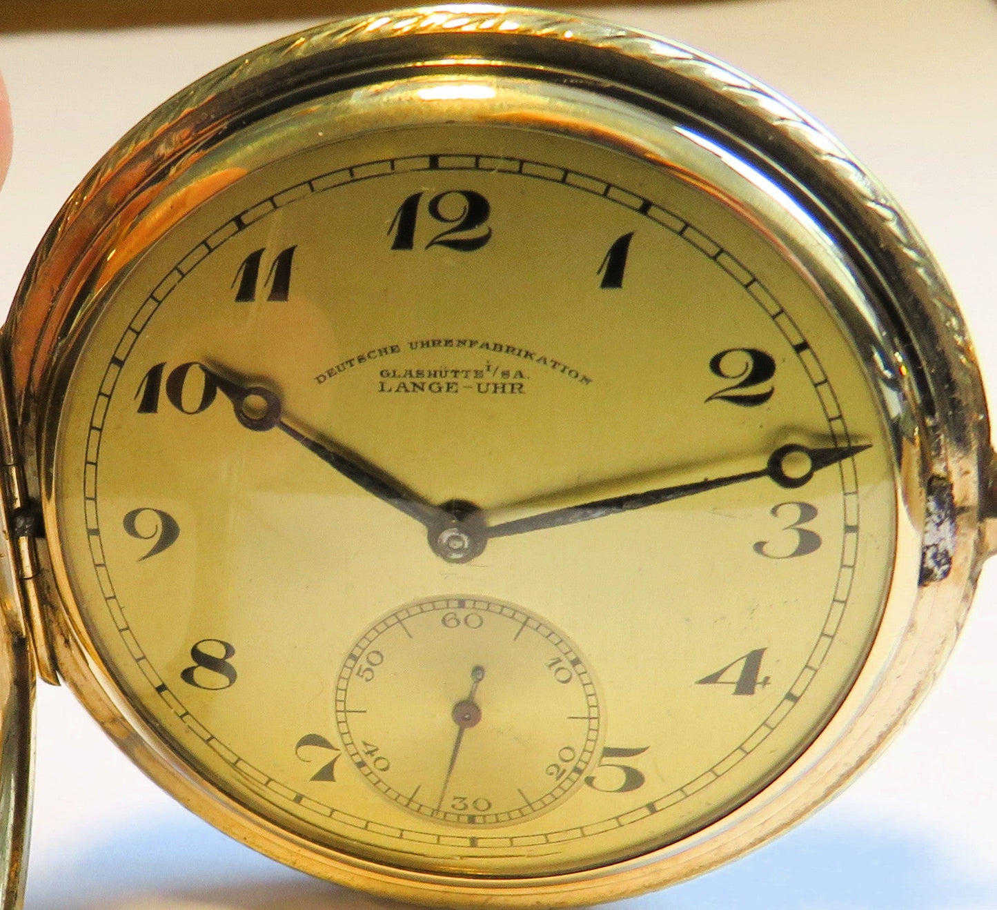 A. Lange & Söhne DUF Glashütte Herren TAU vergoldet Lange Uhr ca. 1930 - Sammler - Uhren