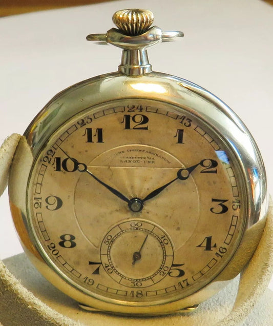 A. Lange & Söhne Glashütte 0,800 Silber OLIW Taschenuhr Schwanenhals Feinregulierung - Sammler - Uhren