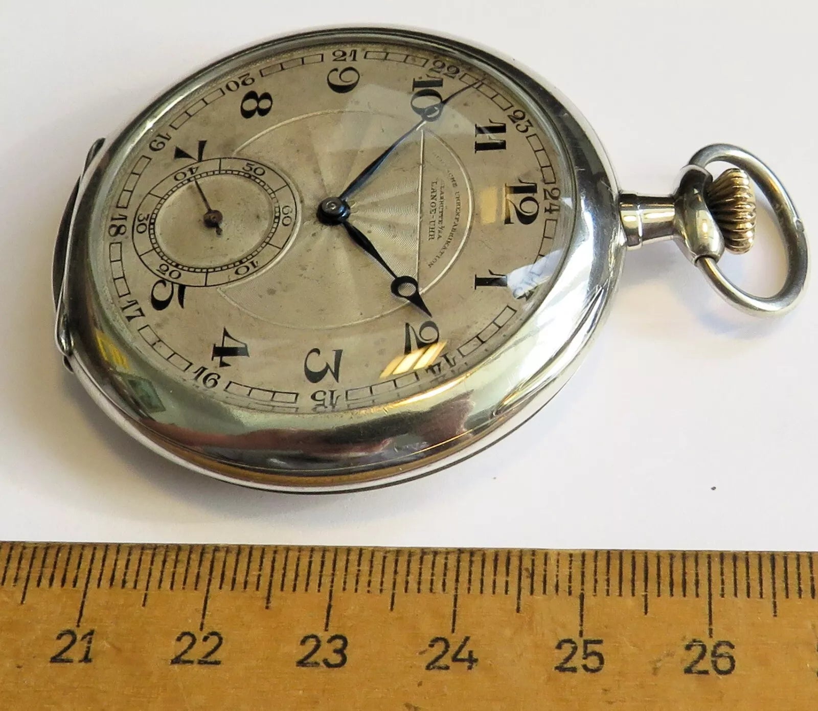 A. Lange & Söhne Glashütte 0,800 Silber OLIW Taschenuhr Schwanenhals Feinregulierung - Sammler - Uhren