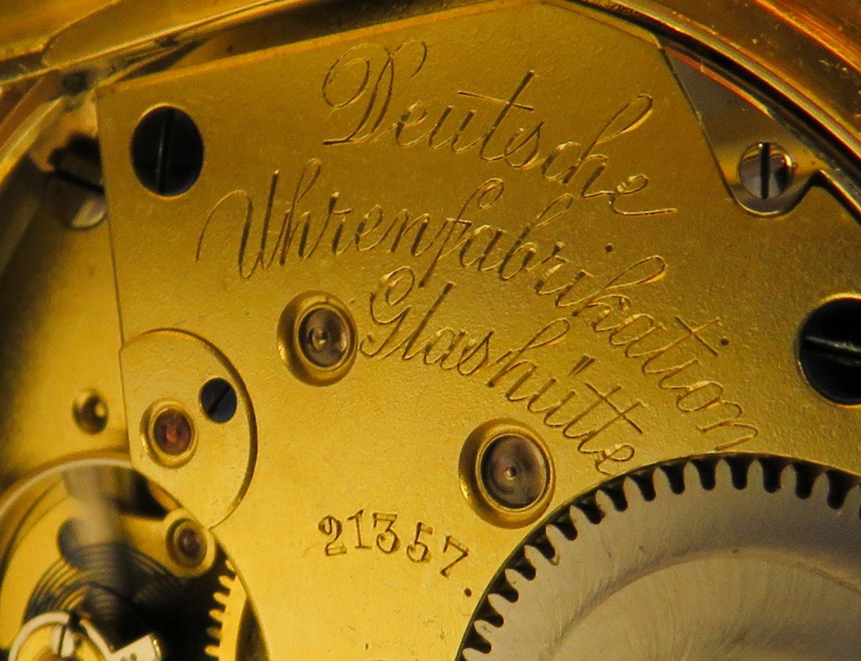 A. Lange & Söhne Glashütte 14K 585 Gold Lepine Herren Taschenuhr 1890 - Sammler - Uhren