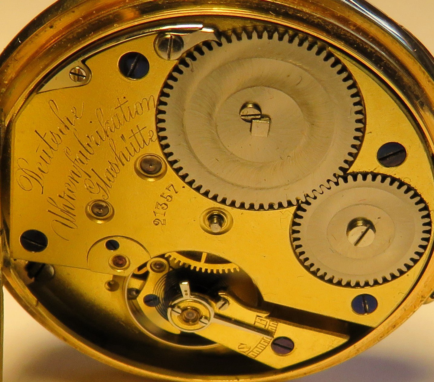 A. Lange & Söhne Glashütte 14K 585 Gold Lepine Herren Taschenuhr 1890 - Sammler - Uhren