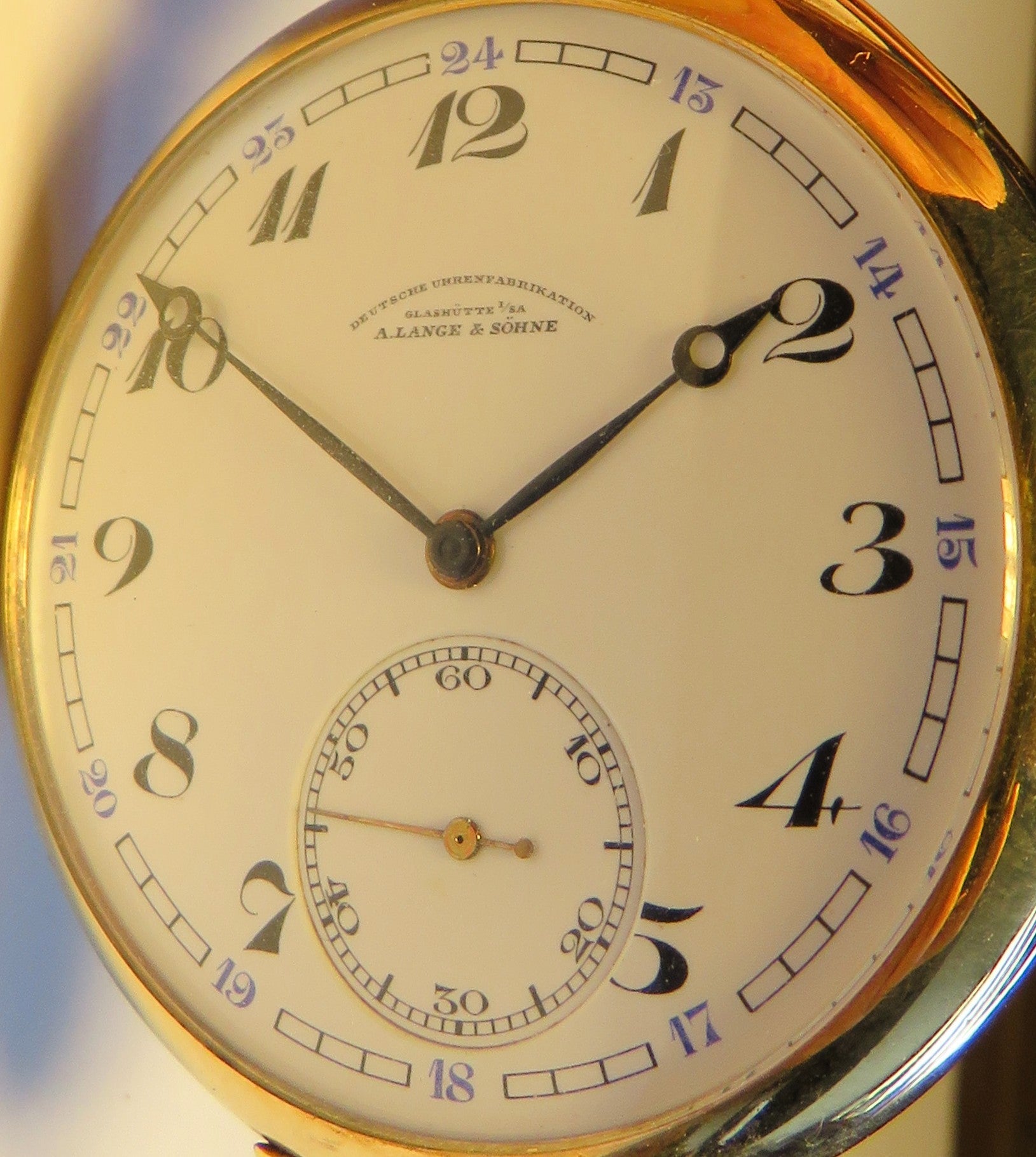 A. Lange & Söhne Glashütte DUF 14K 585 Gold Lepine Herren Taschenuhr 1890 - Sammler - Uhren