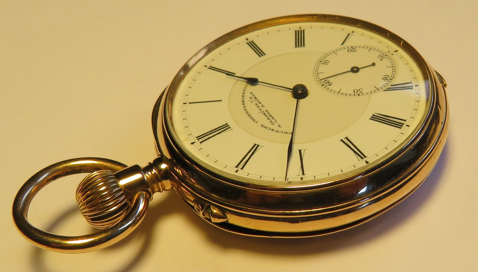 A. Lange & Söhne Glashütte Felsing 14K 585 Gold Lepine Herren Taschenuhr 1890 - Sammler - Uhren