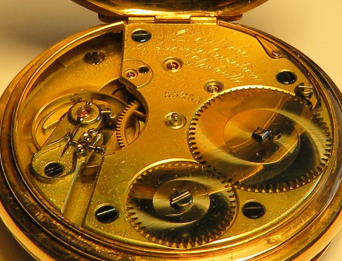 A. Lange & Söhne Glashütte Felsing 14K 585 Gold Lepine Herren Taschenuhr 1890 - Sammler - Uhren