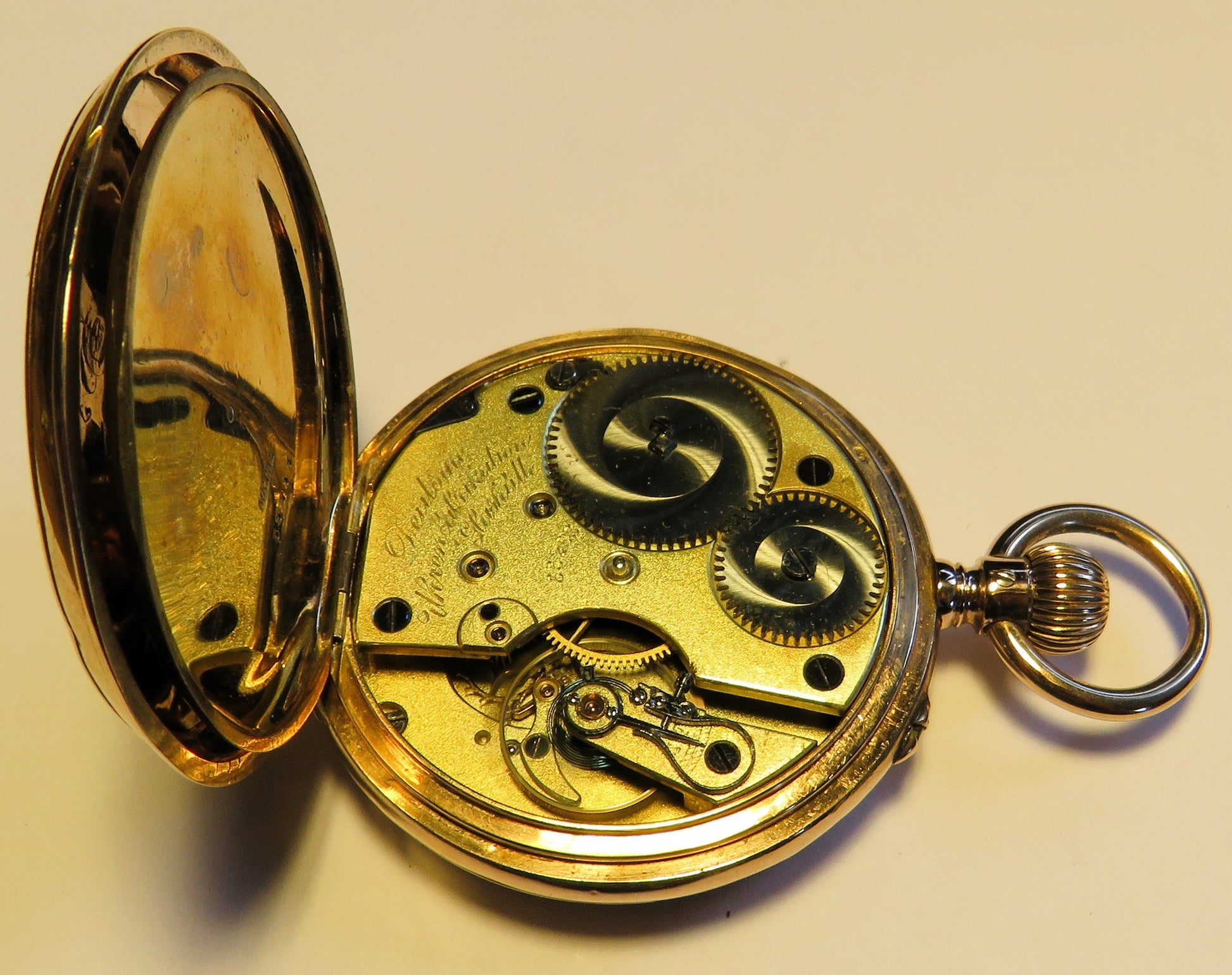 A. Lange & Söhne Glashütte Felsing 14K 585 Gold Lepine Herren Taschenuhr 1890 - Sammler - Uhren