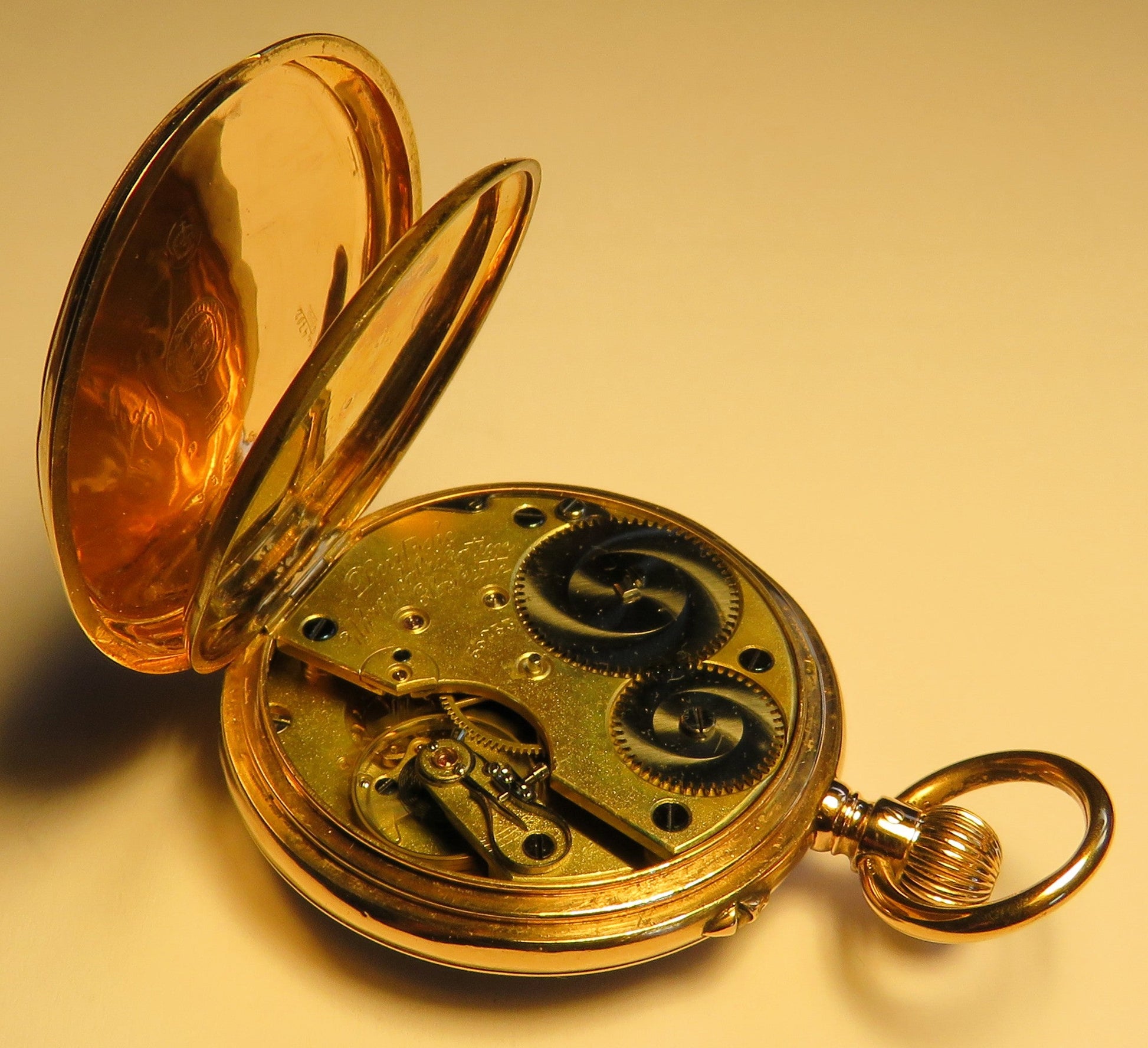 A. Lange & Söhne Glashütte Felsing 14K 585 Gold Lepine Herren Taschenuhr 1890 - Sammler - Uhren