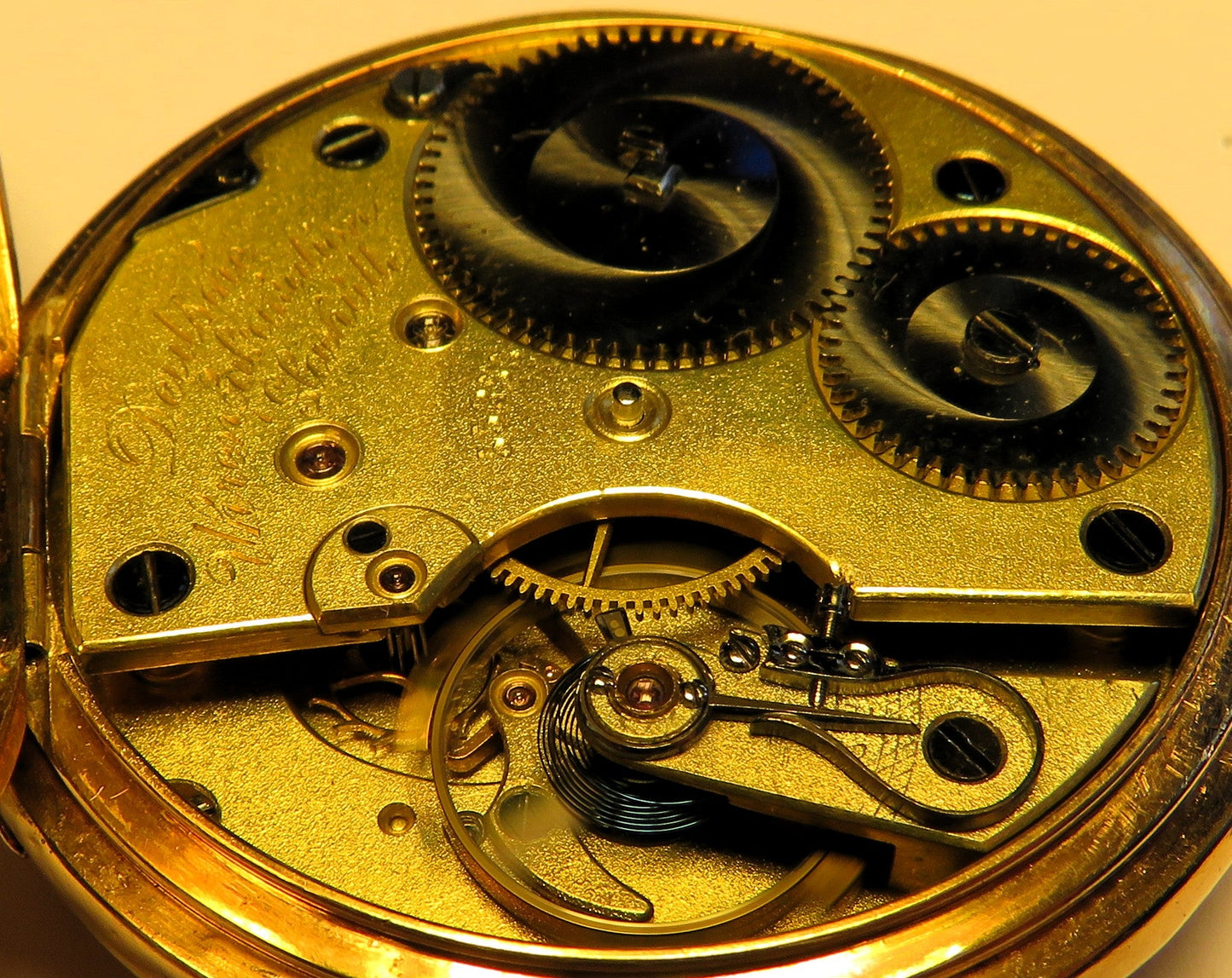 A. Lange & Söhne Glashütte Felsing 14K 585 Gold Lepine Herren Taschenuhr 1890 - Sammler - Uhren