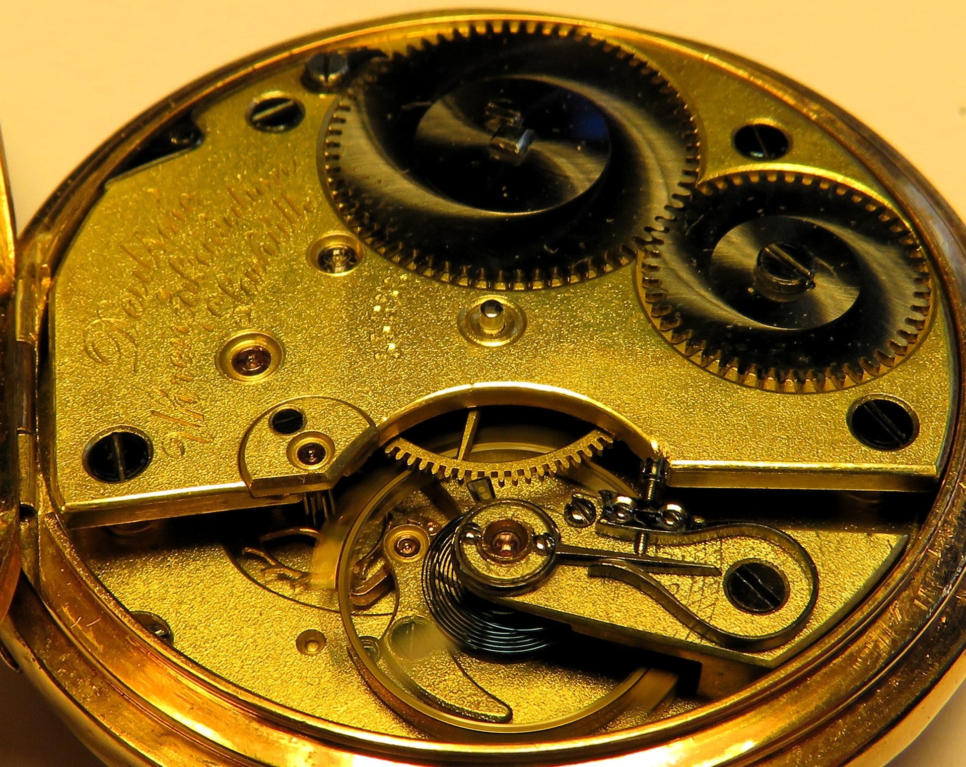 A. Lange & Söhne Glashütte Felsing 14K 585 Gold Lepine Herren Taschenuhr 1890 - Sammler - Uhren