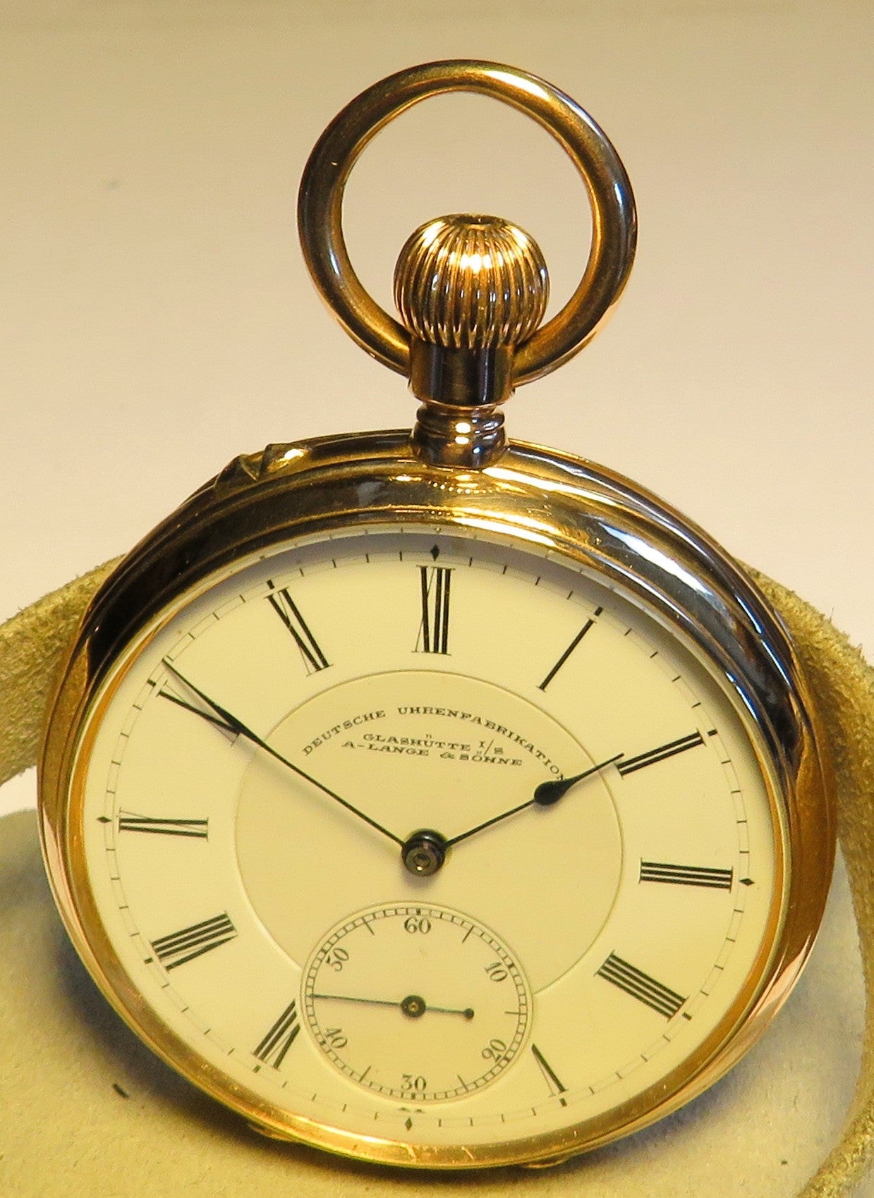 A. Lange & Söhne Glashütte Felsing 14K 585 Gold Lepine Herren Taschenuhr 1890 - Sammler - Uhren