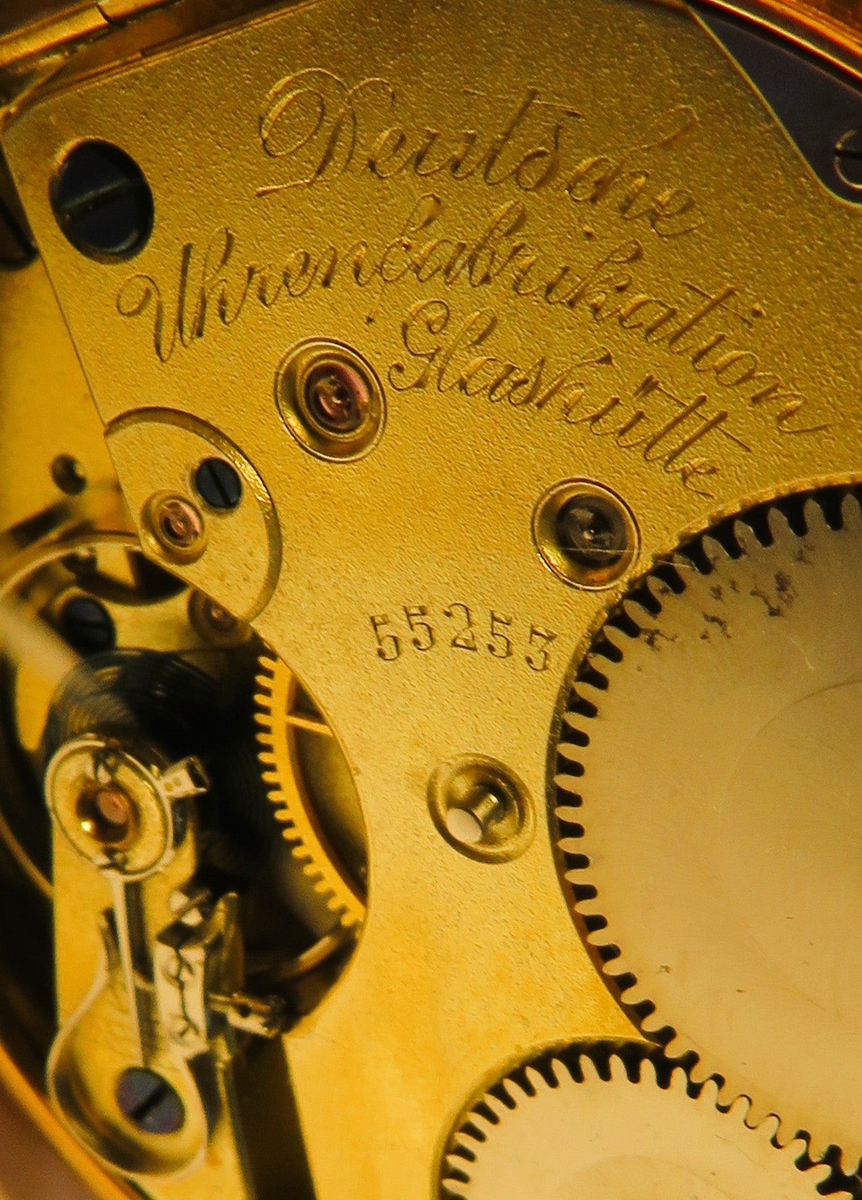 A. Lange & Söhne Glashütte Felsing 14K 585 Gold Lepine Herren Taschenuhr 1890 - Sammler - Uhren