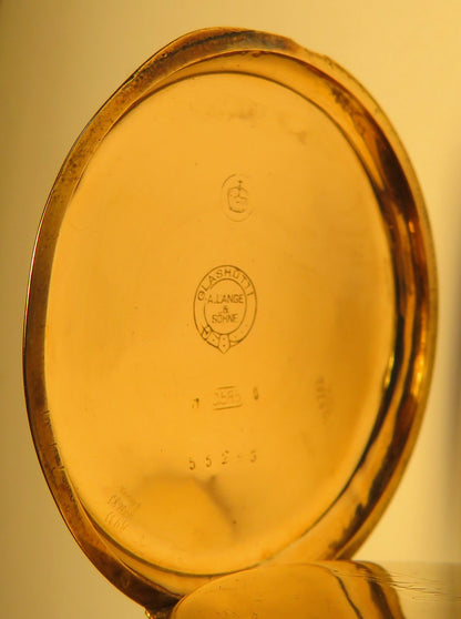 A. Lange & Söhne Glashütte Felsing 14K 585 Gold Lepine Herren Taschenuhr 1890 - Sammler - Uhren