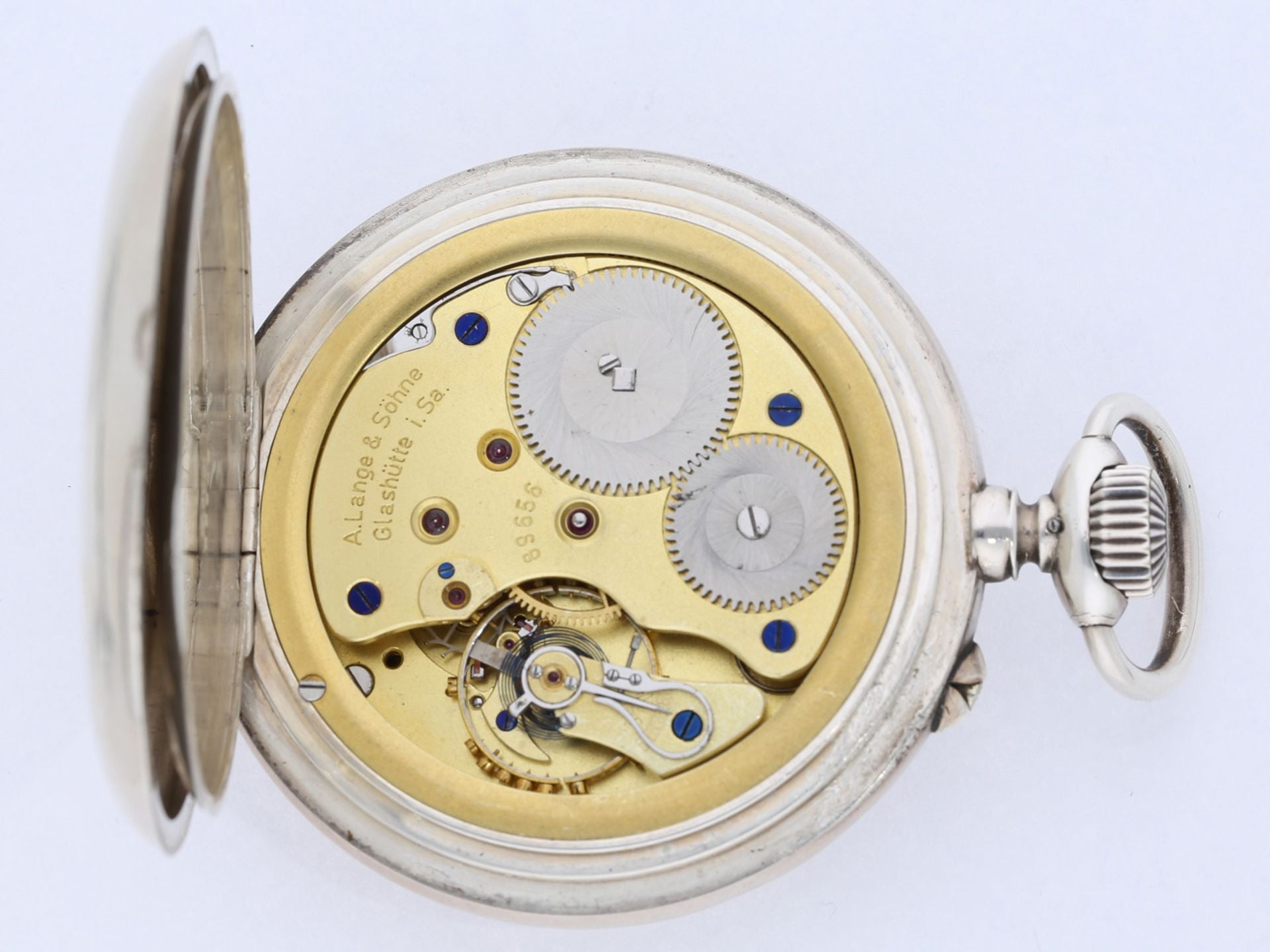 A. Lange & Söhne "M 236" vollständig signierte Beobachtungsuhr Kriegsmarine WK2 0,900 Silber - Sammler - Uhren