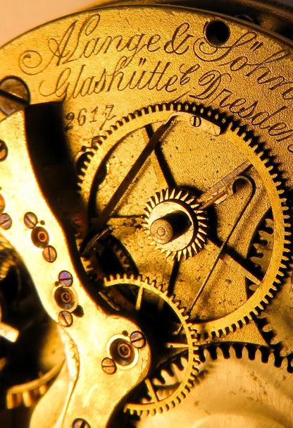 A. Lange & Söhne Seconde Morte Uhrwerk Nr. 12617 von 1878 1A Qualität eines von 250 weltweit - Sammler - Uhren