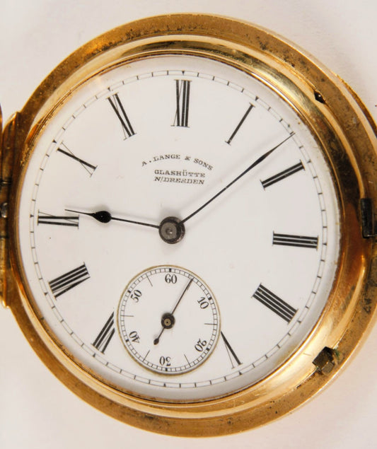 A. Lange & Söhne & Sons Glashütte Dresden 585 Gold TU seltenes US Exportmodell - Sammler - Uhren