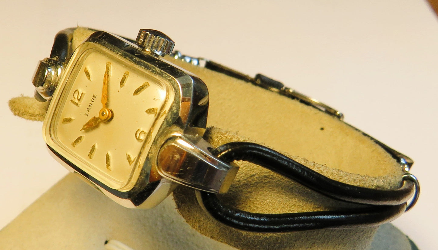 A. Lange & Söhne Walter Lange Pforzheim Luxus Damen Armbanduhr ca. 1960 - Sammler - Uhren