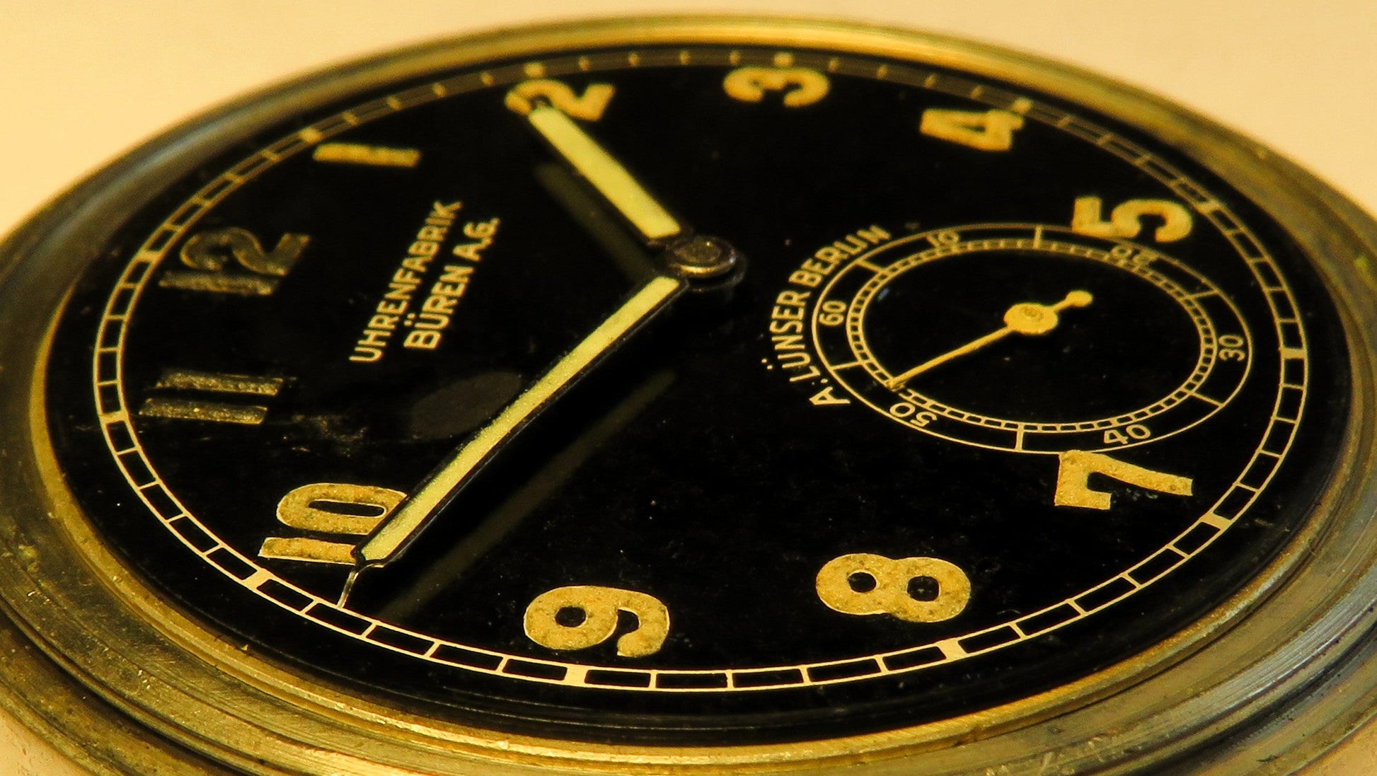 A. Lünser Berlin Buren Grand Prix Deck Dienst Uhr Kaiserlische Kriegsmarine 1914 - Sammler - Uhren