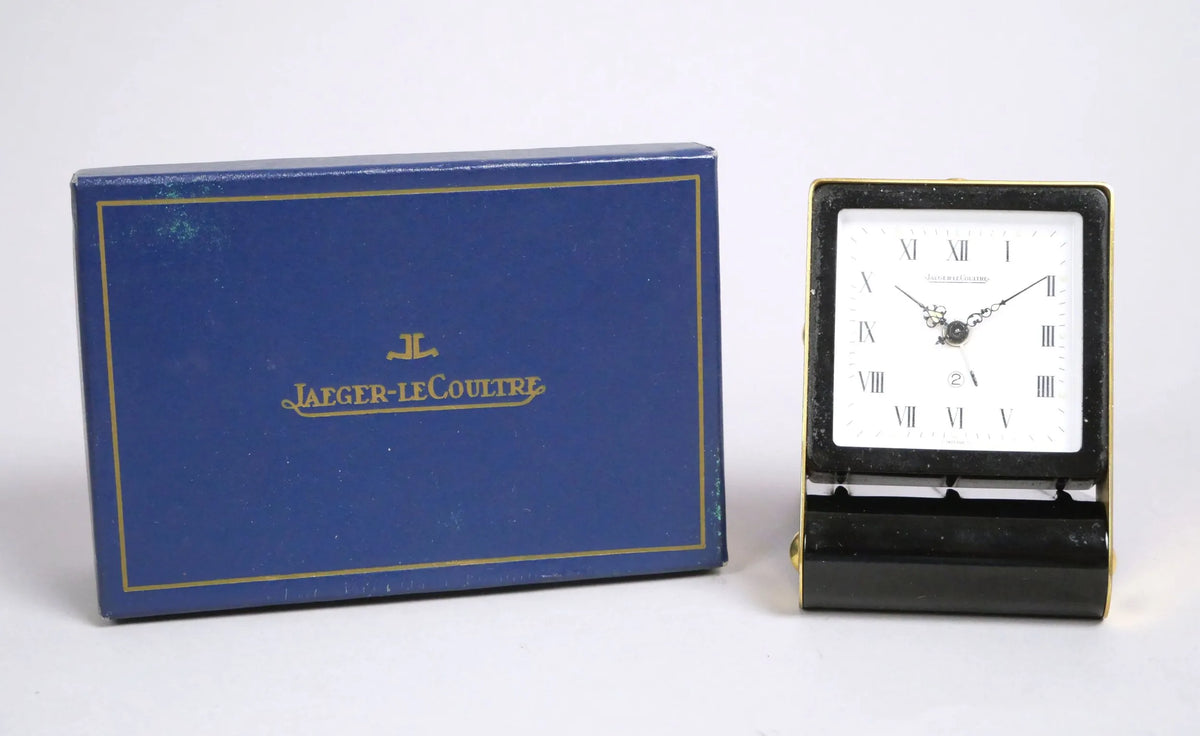 Jaeger LeCoultre Recital Luxus mech. Reise Wecker Tischuhr in Chinalack in OVP