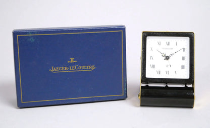 Jaeger LeCoultre Recital Luxus mech. Reise Wecker Tischuhr in Chinalack in OVP