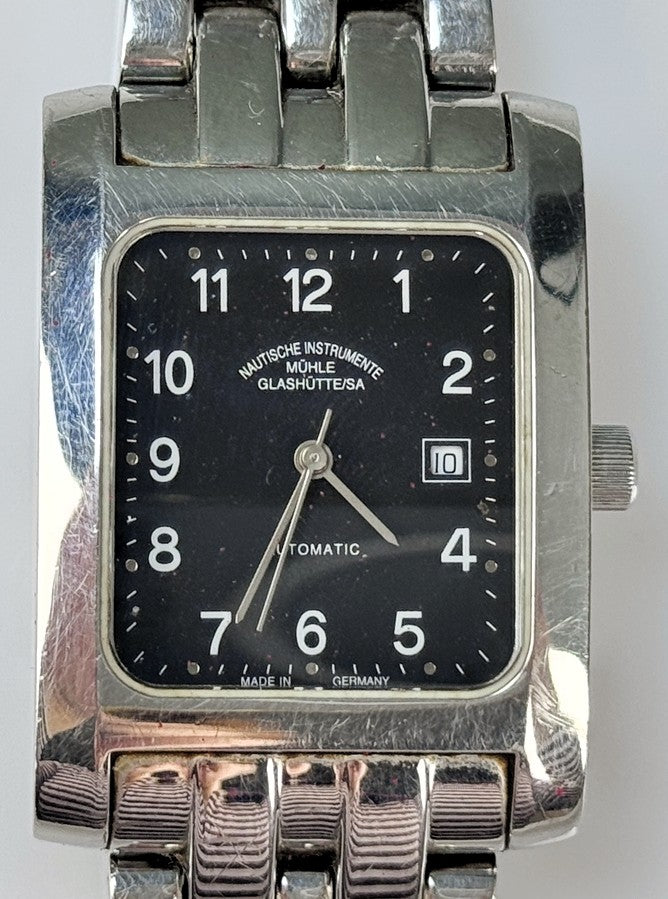 Mühle Glashütte Nautische Instrumente Armbanduhr Quadro Automatik, Ref M 12200