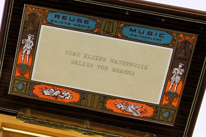 Reuge Sainte Croix Walzenspieluhr Holzintarsien 2 Melodien kleine Nachtmusik